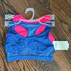 George Blue and Pink Kids Sports Bras
